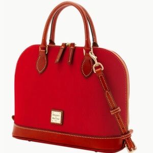 Dooney & Bourke red zip zip satchel.  Brand new still has original wrapping.